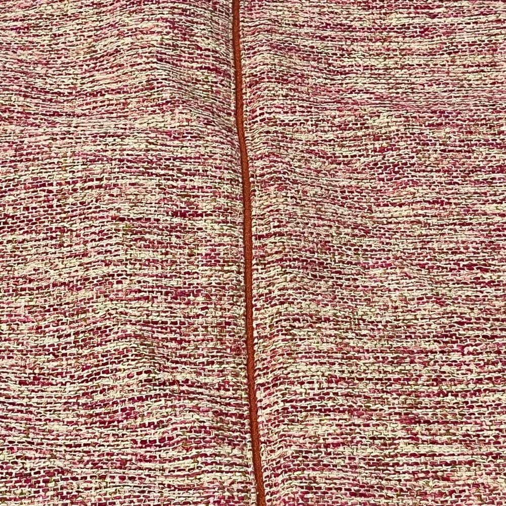 Ann Taylor  Tweed Skirt Size 6 Pink Red‎ White Side Zip